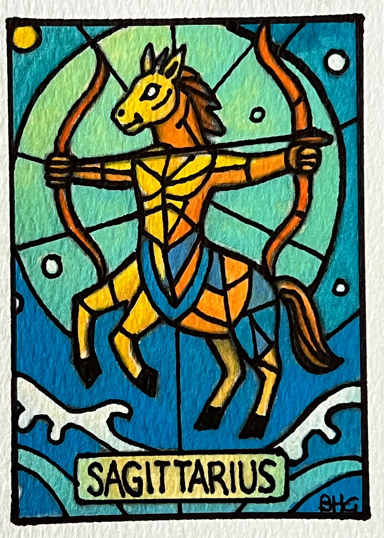 Sagittarius aceo art card