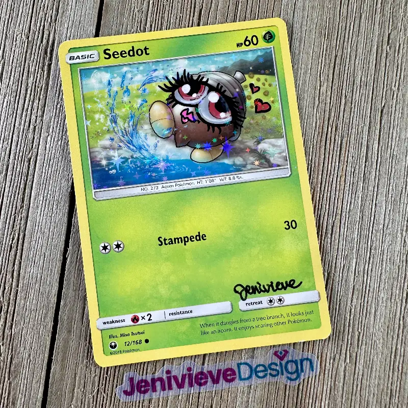Yassified Pokémon: Seedot aceo art card