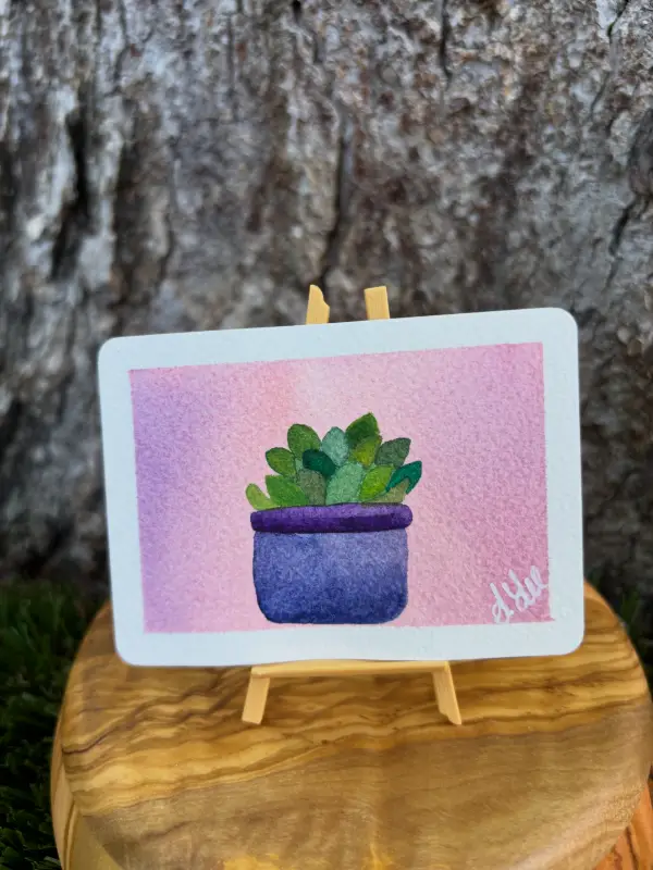 House Plant I : Series II aceo art card