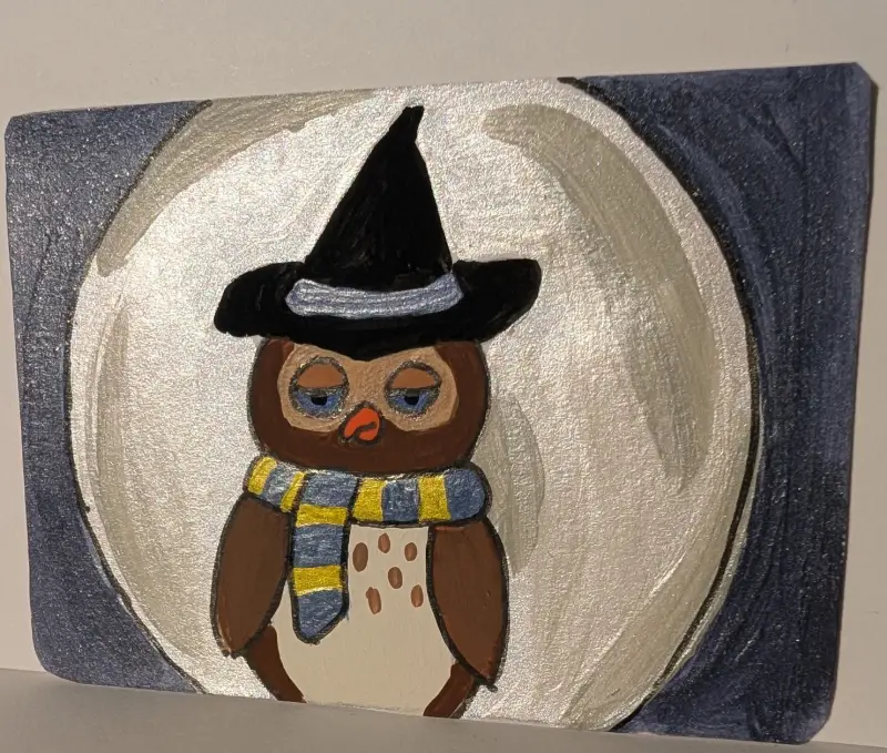 Wise Owl aceo art card