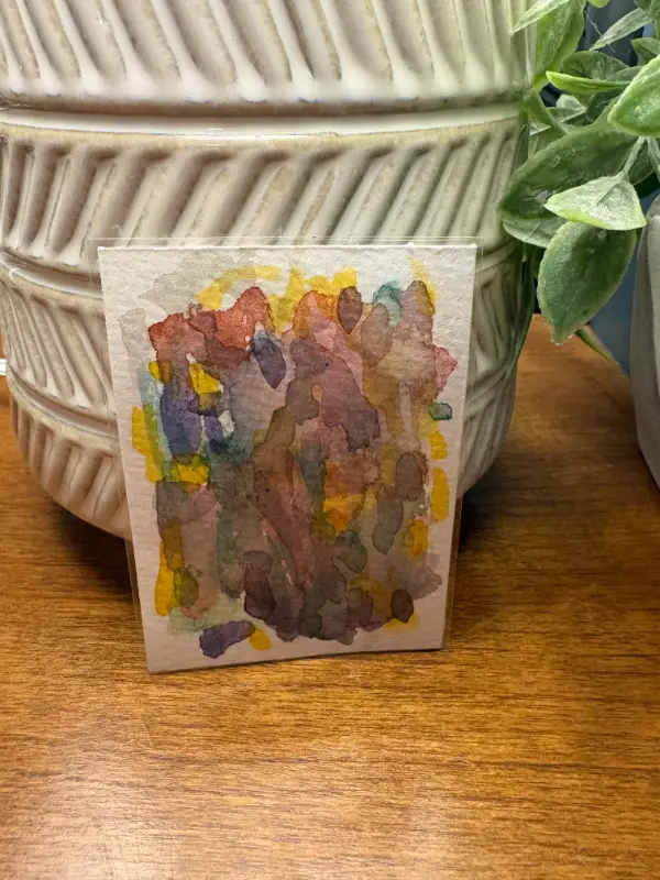Flower Vase Palette aceo art card