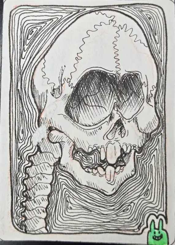 Emotions in Death: Awe aceo art card