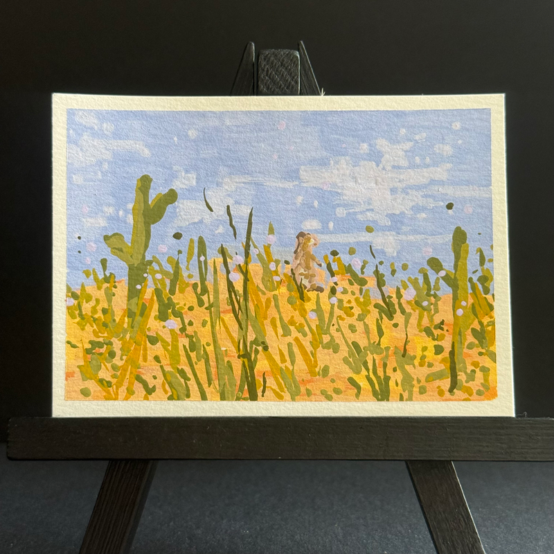 prairie dog sky aceo art card