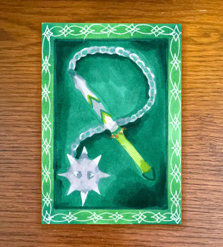 Flail - Medieval Weapons Series aceo art card