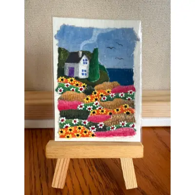 Seaside B&B aceo art card thumbnail 1