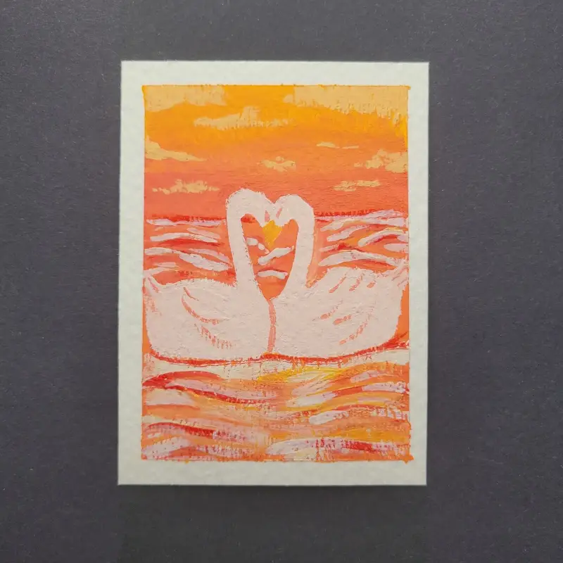 Together aceo art card