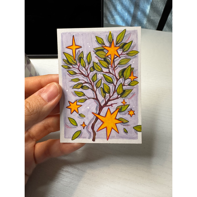 Star Thorn aceo art card thumbnail 2