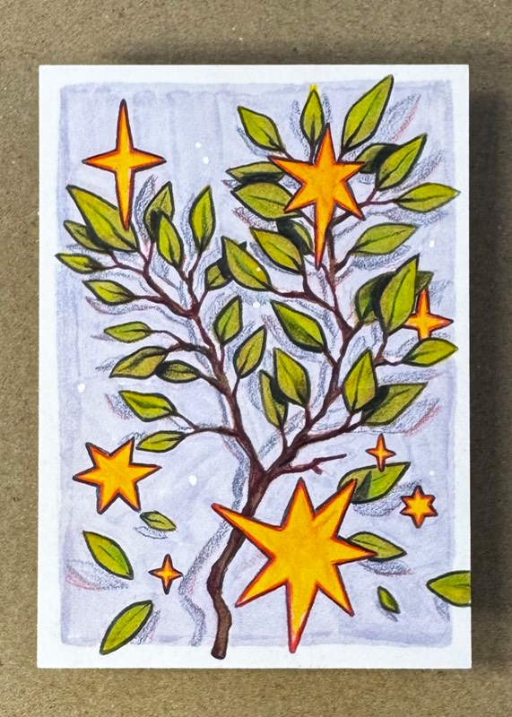 Star Thorn aceo art card