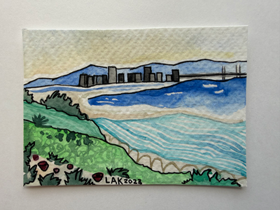 San Francisco Bay aceo art card thumbnail 1