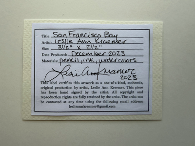 San Francisco Bay aceo art card thumbnail 2