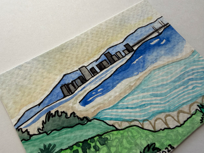 San Francisco Bay aceo art card thumbnail 3