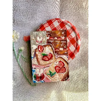 angel bun cake ~ aceo art card thumbnail 1