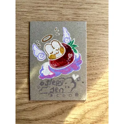 angel bun cake ~ aceo art card thumbnail 2