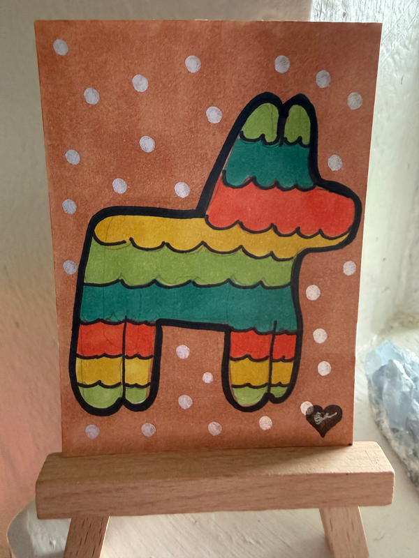 Fiesta Piñata aceo art card