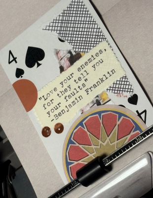 Ben Franklin #12 quote card by Mazerzine Philadelphia aceo art card thumbnail 2
