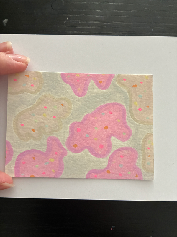 Circus Animal Cookie aceo art card