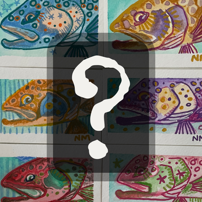 Mystery Trout ACEO by Norah Mae aceo art card thumbnail 1
