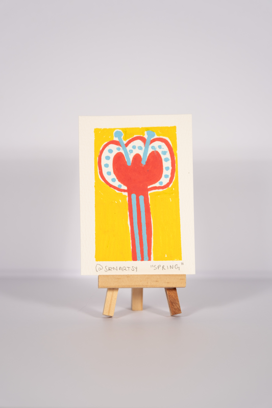 Spring aceo art card