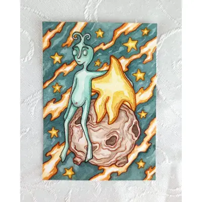Universal Pals aceo art card thumbnail 1
