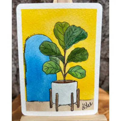 Forest the Fig aceo art card thumbnail 2