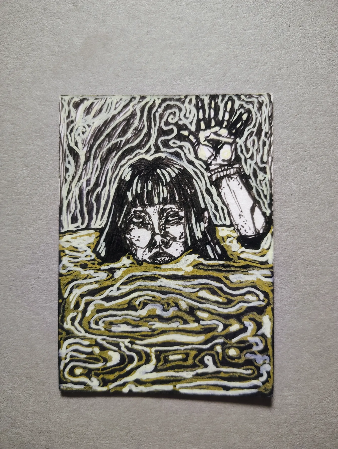 The Strug aceo art card