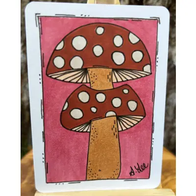 Champ the Champignon aceo art card thumbnail 2