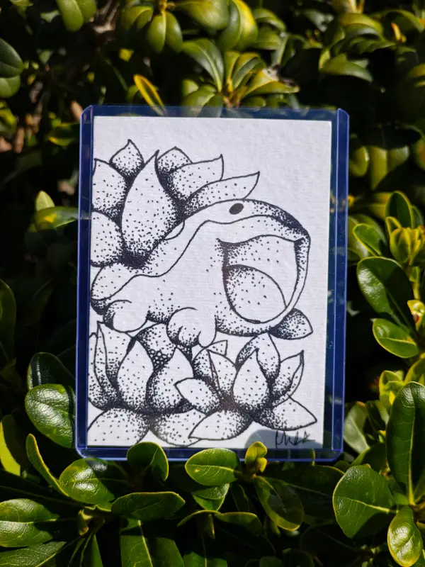 Spiny Fish aceo art card