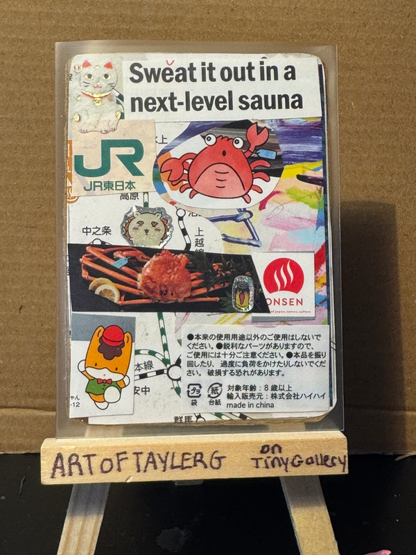 Crab Onsen aceo art card