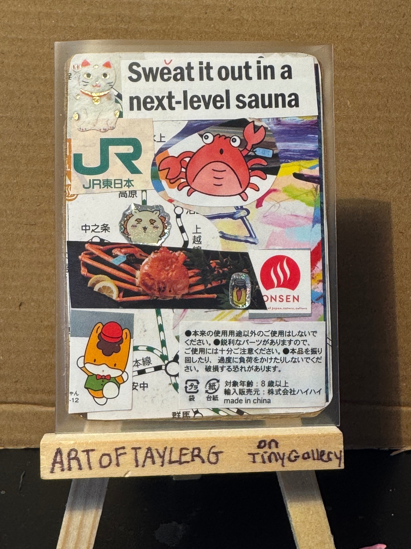 Crab Onsen aceo art card