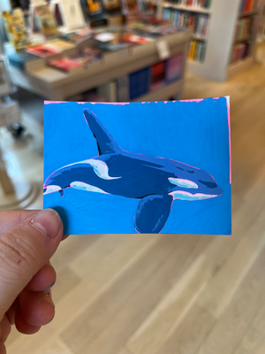 Delving Orca #2 aceo art card thumbnail 1