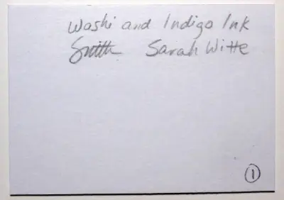 Washi and Indigo Ink ACEO original art aceo art card thumbnail 3