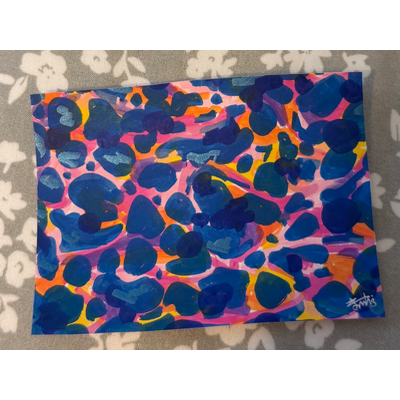 Abstract Water 4/5 aceo art card thumbnail 1