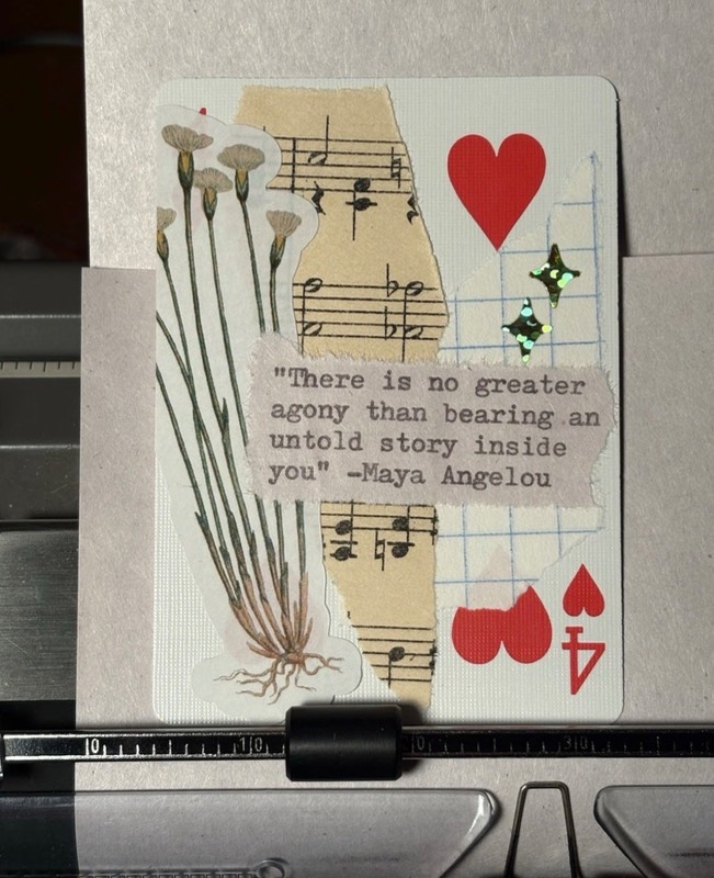 Daisies Quote Card #322 by Mazerzine floral maya angelou aceo art card