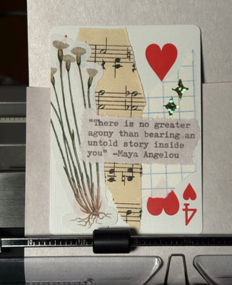 Daisies Quote Card #322 by Mazerzine floral maya angelou aceo art card thumbnail 1