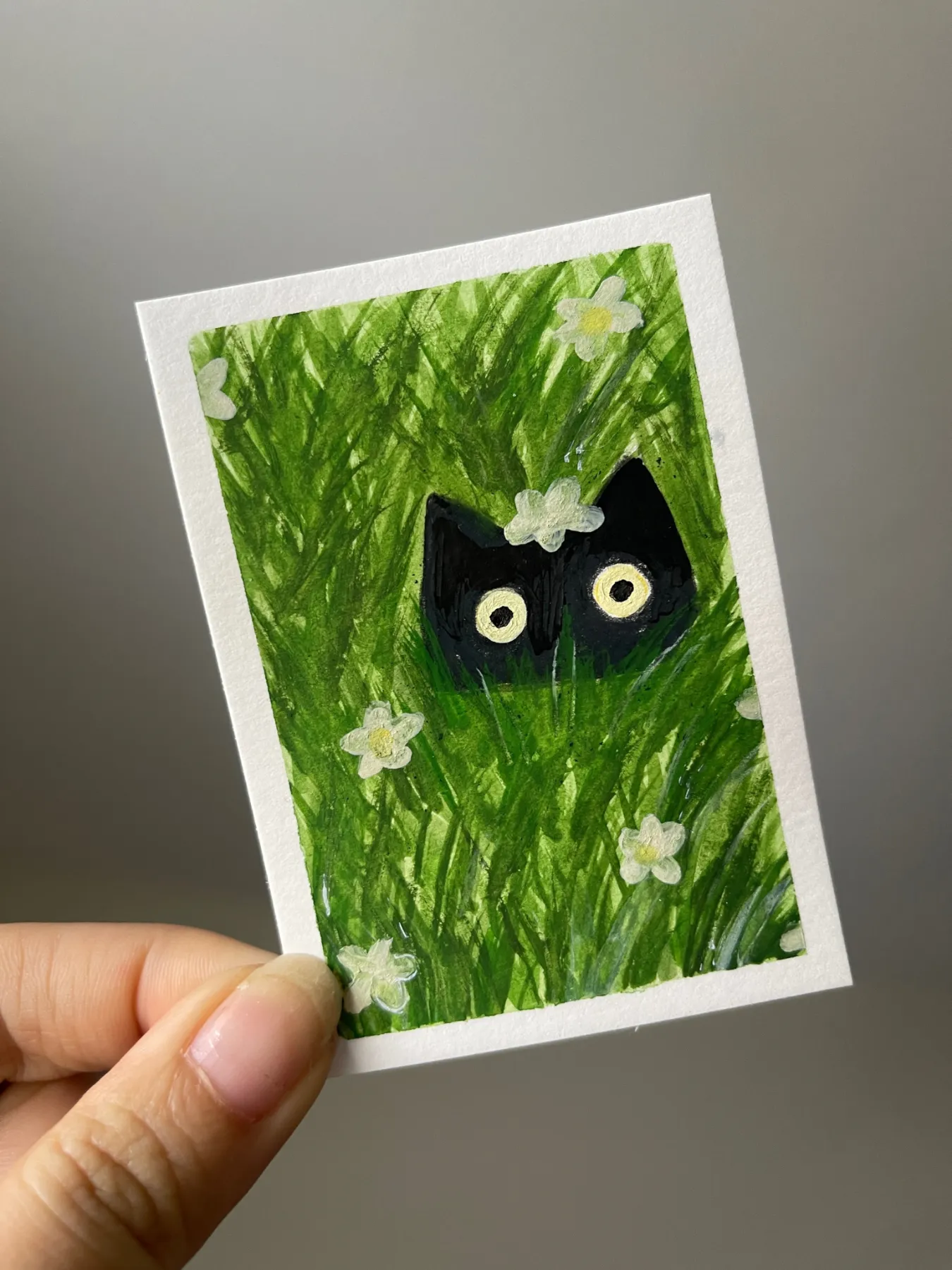 Hidden Kitty aceo art card