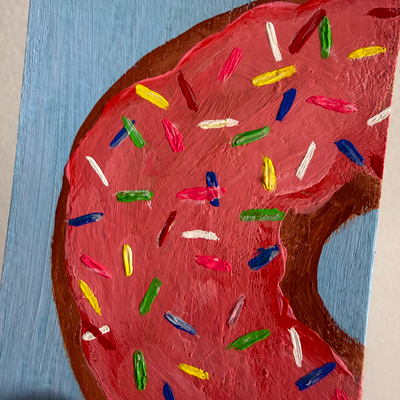 Original Donut ACEO | Just One Bite aceo art card thumbnail 3