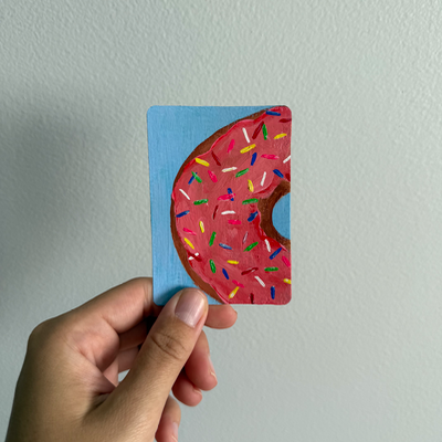 Original Donut ACEO | Just One Bite aceo art card thumbnail 1