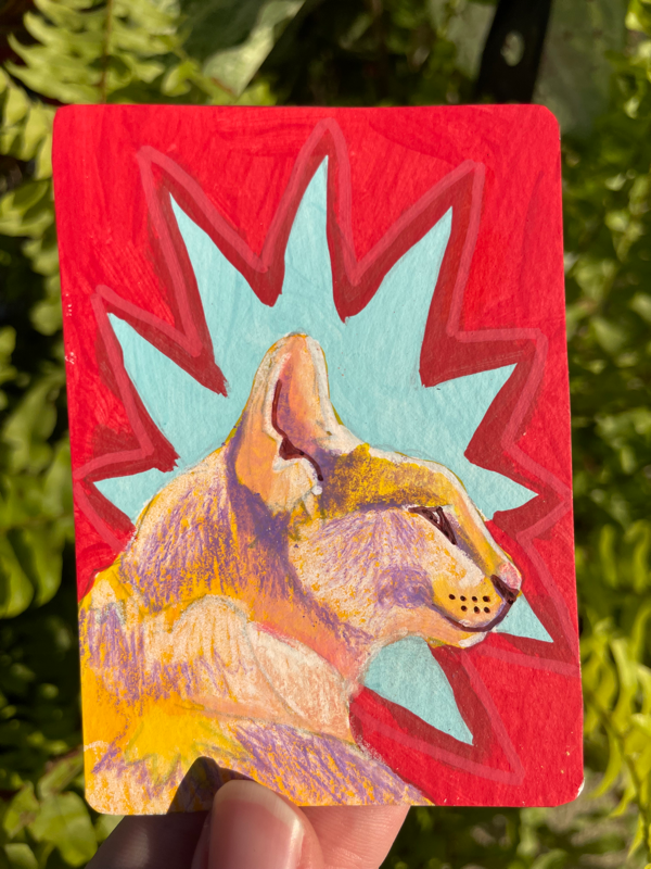 Ca-Pow aceo art card