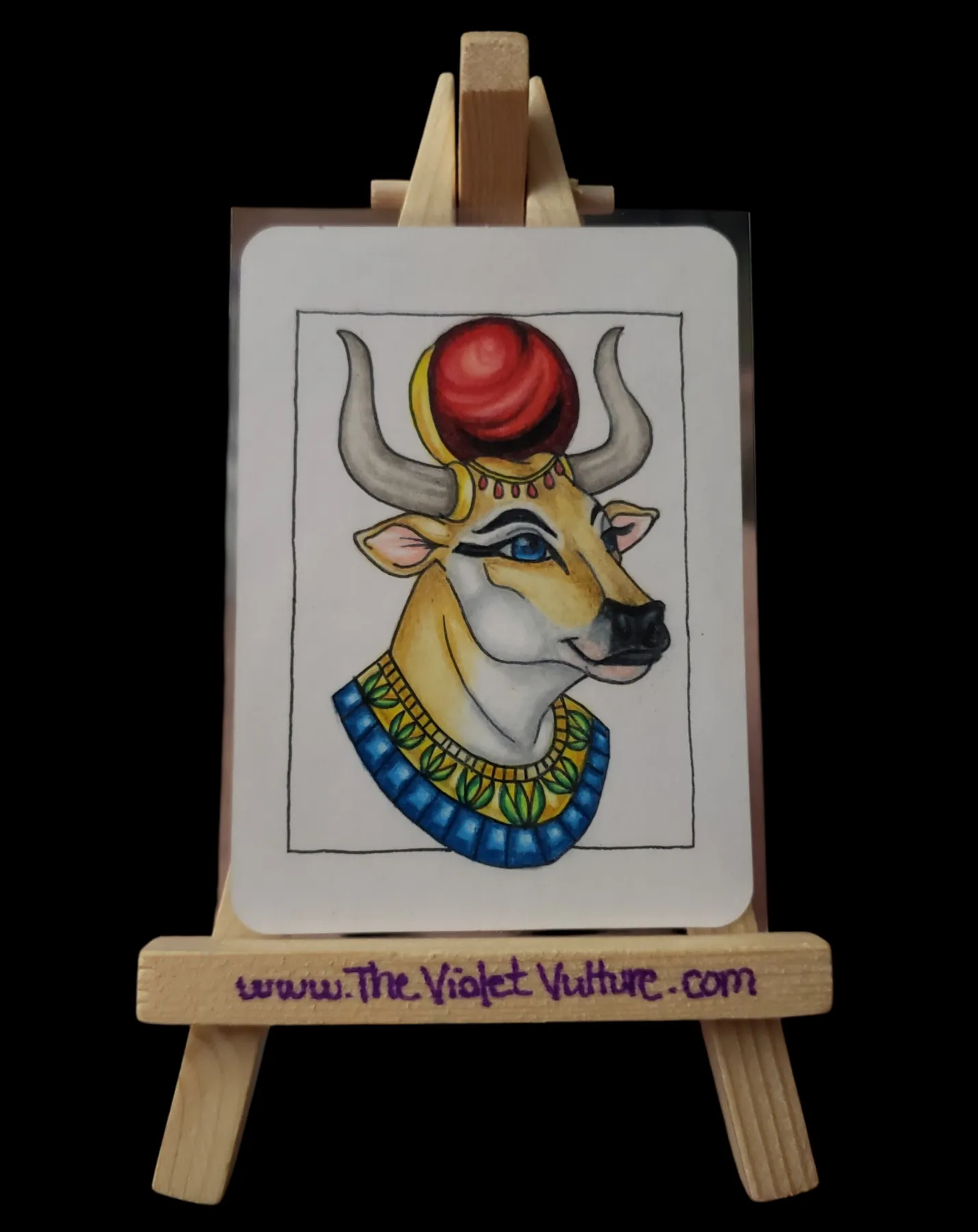 Hathor Egyptian Pantheon aceo art card