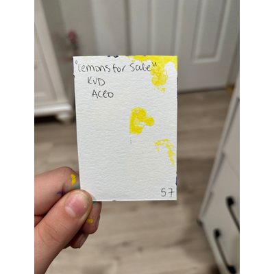 Lemons for Sale aceo art card thumbnail 2