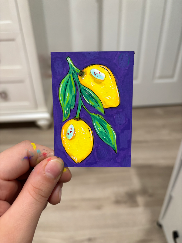 Lemons for Sale aceo art card