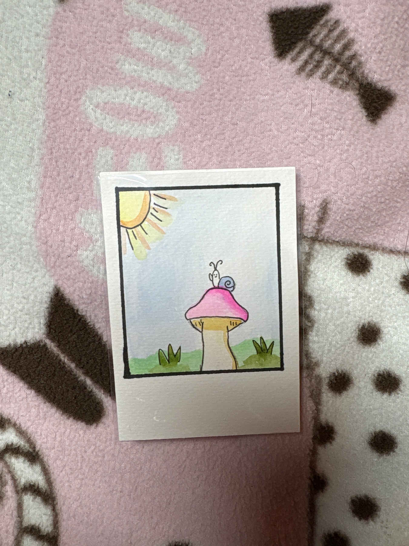 Little snail aceo art card