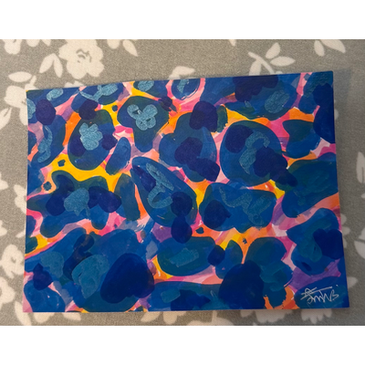 Abstract Water 2/5 aceo art card thumbnail 1
