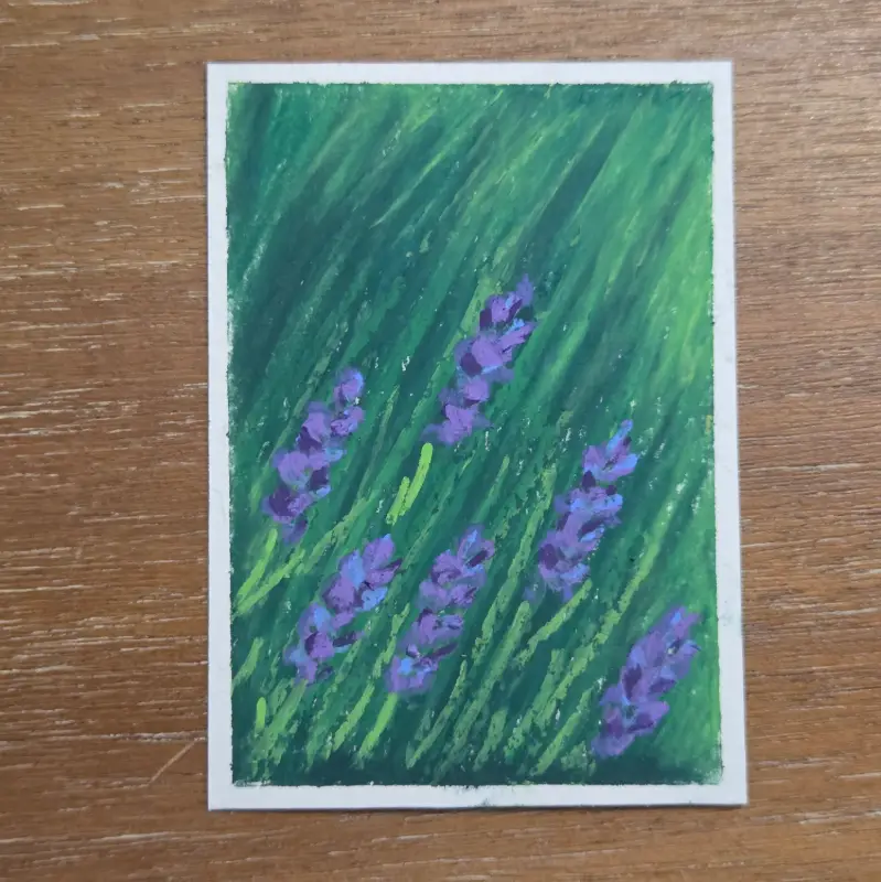 Lavender aceo art card