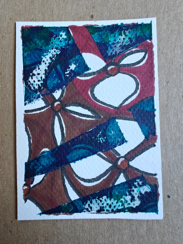 Swimming in the Sound #1 aceo art card