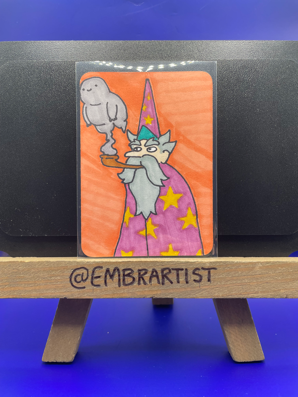 Everything he owns is Haunted aceo art card