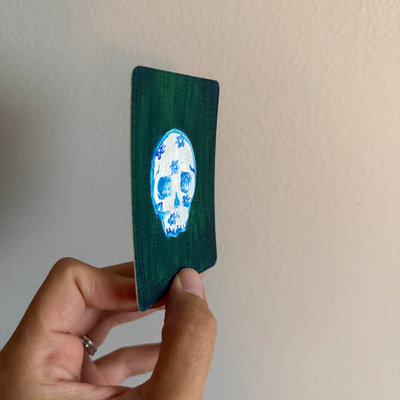Original Skull ACEO | Blue Skulls Vol. 1 #1/3 aceo art card thumbnail 2