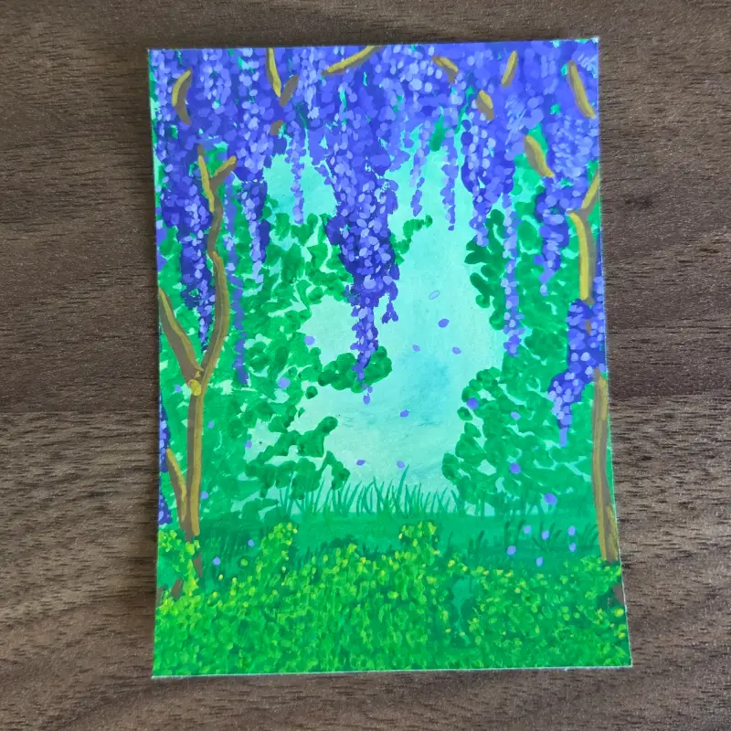 Wisteria aceo art card