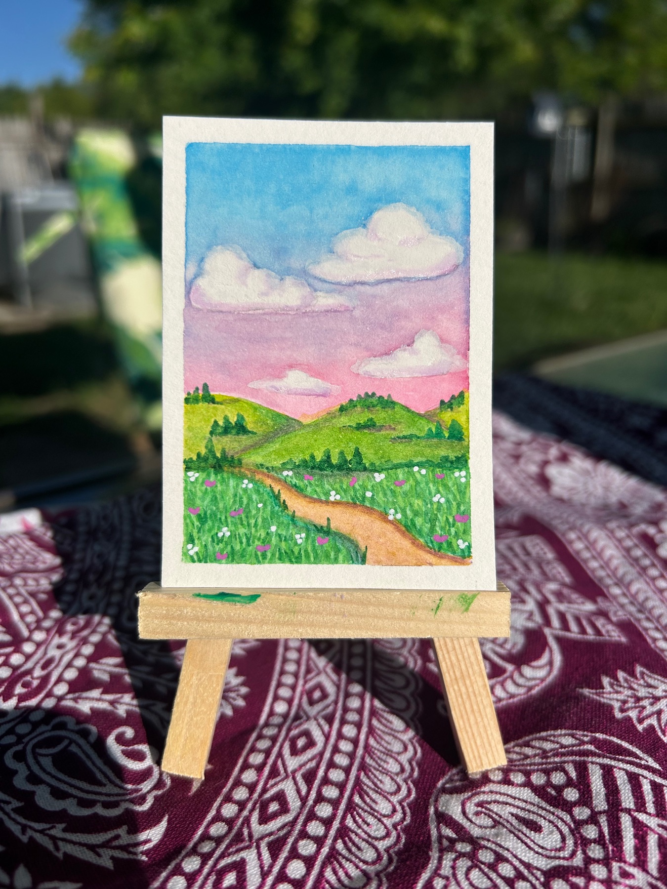 The path less traveled aceo art card