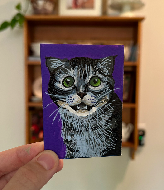 The Purple Princess aceo art card